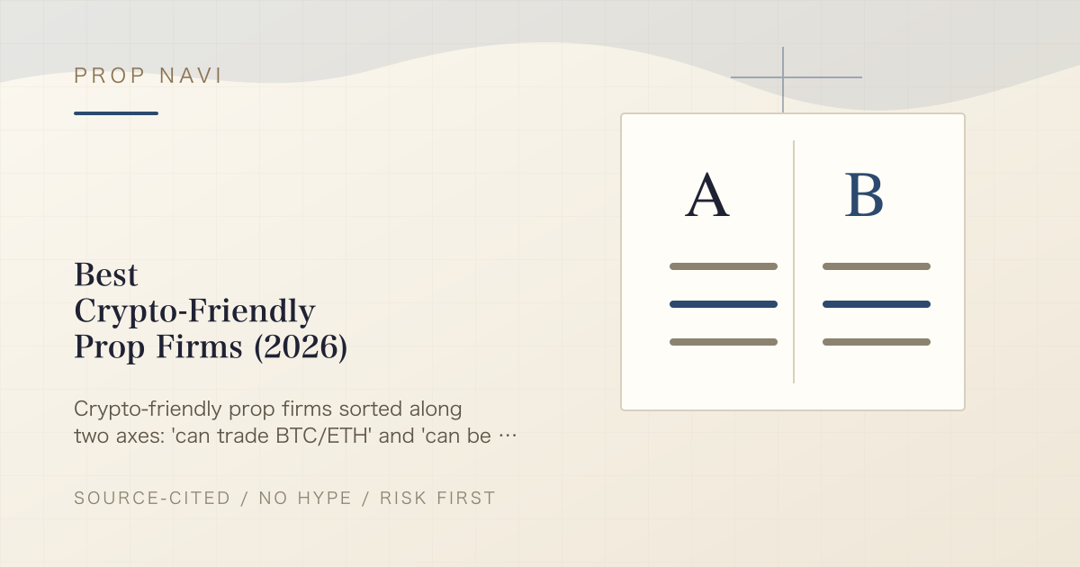 Best Crypto-Friendly Prop Firms (2026)
