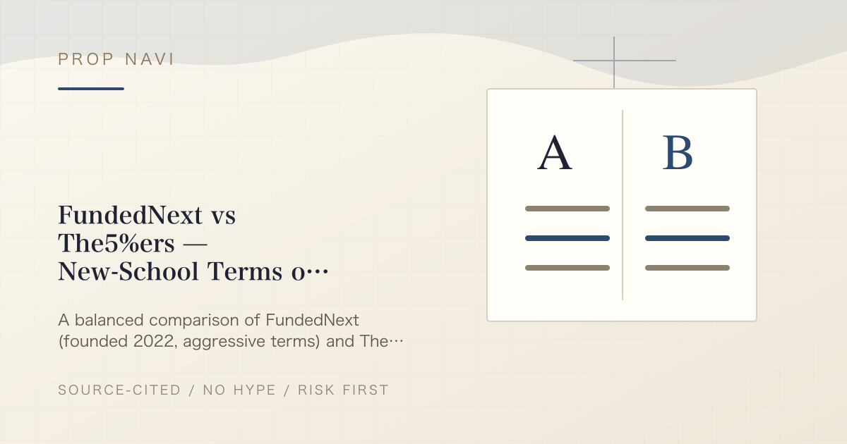 FundedNext vs The5%ers — New-School Terms or a Ten-Year Track Record?
