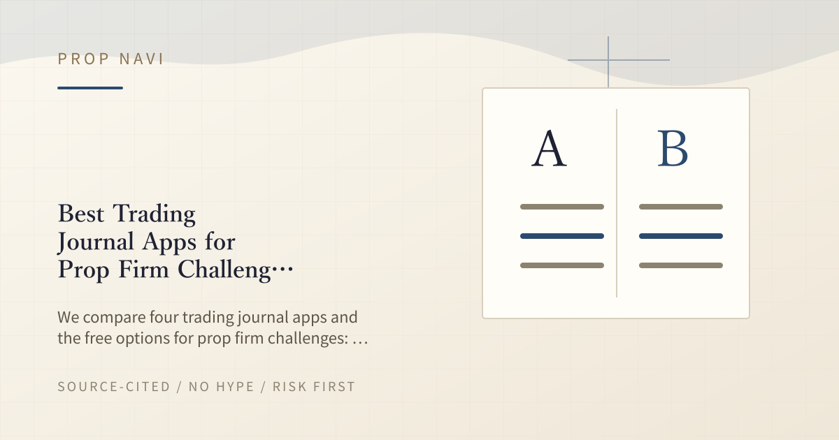 Best Trading Journal Apps for Prop Firm Challenges (2026) — TradeZella, Edgewonk, TraderSync, Tradervue