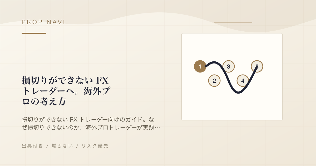 損切りができない FX トレーダーへ。海外プロの考え方