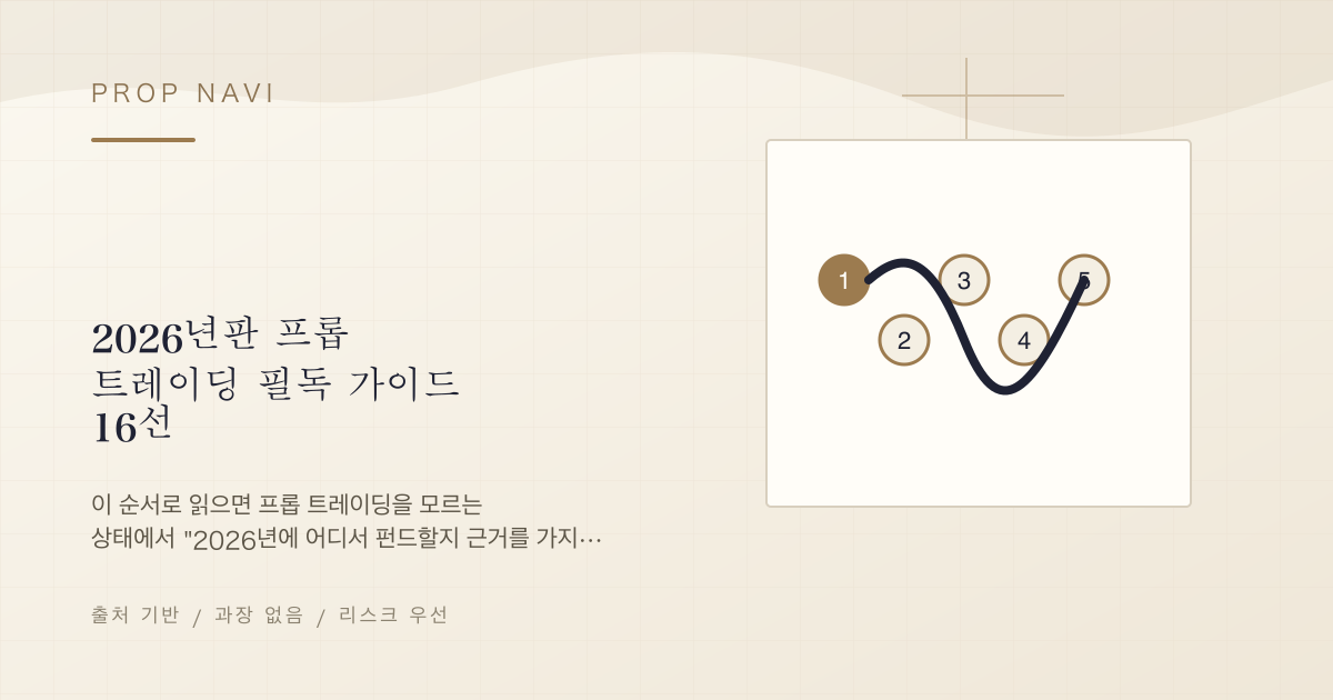 2026년판 프롭 트레이딩 필독 가이드 16선