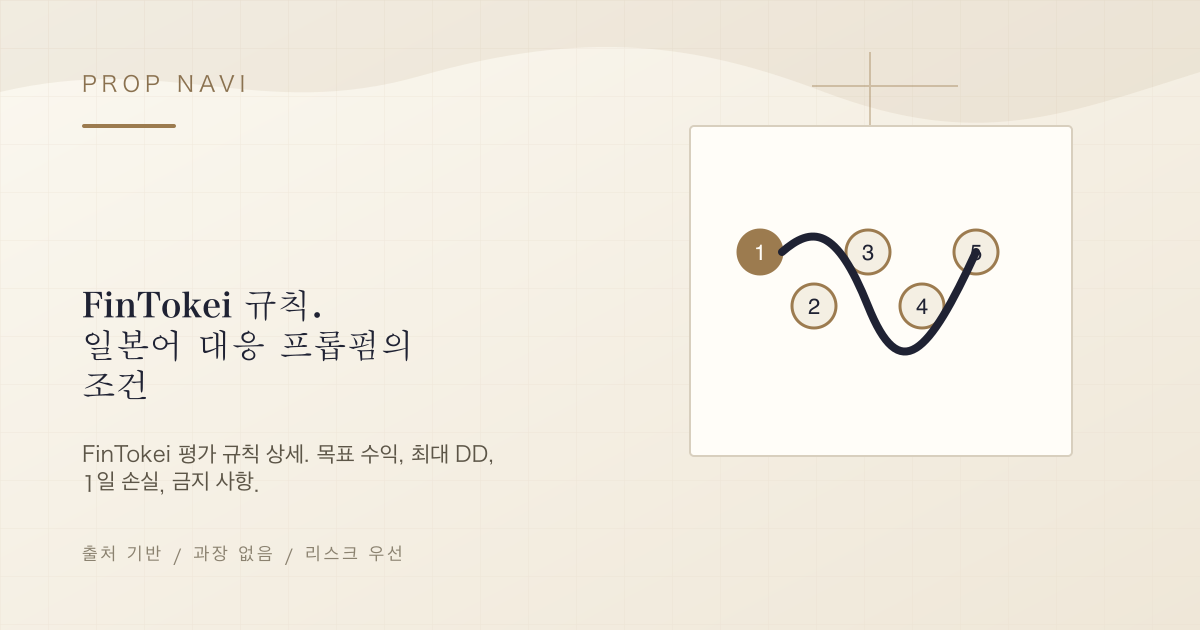FinTokei 규칙. 일본어 대응 프롭펌의 조건