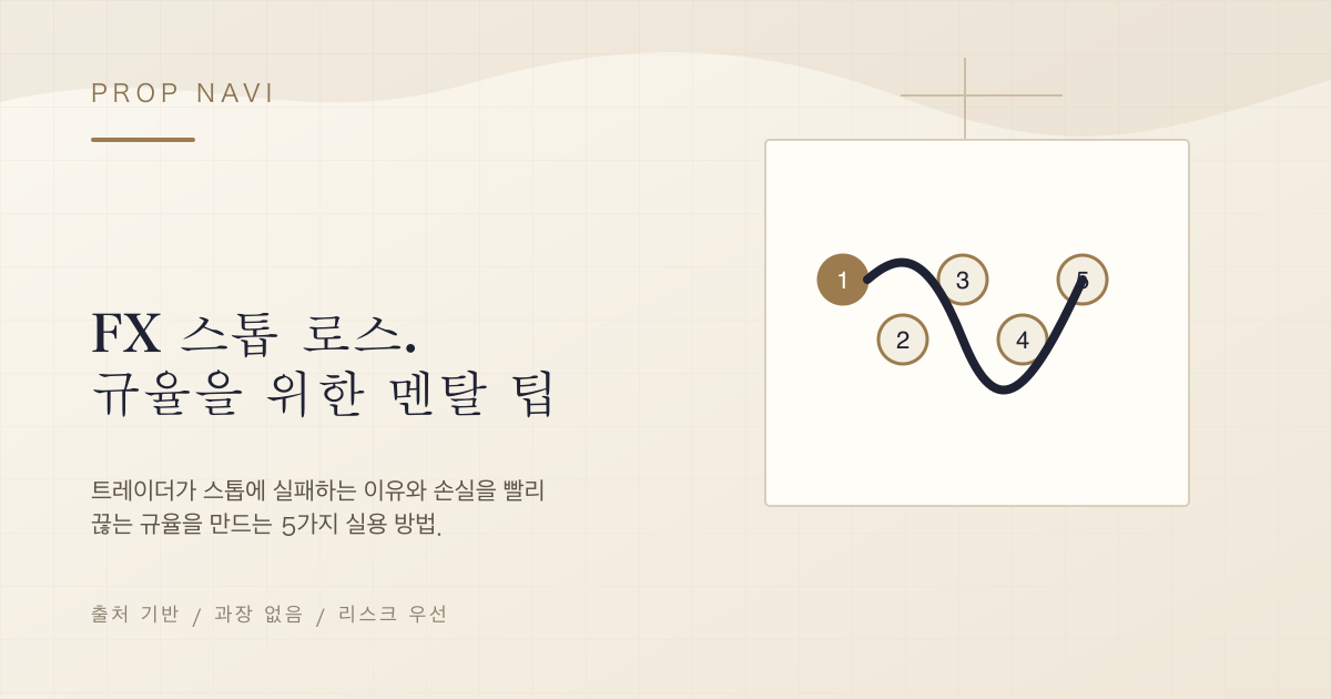 FX 스톱 로스. 규율을 위한 멘탈 팁