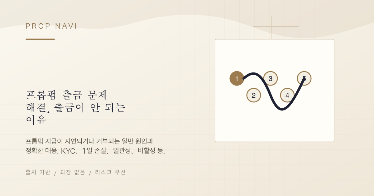 프롭펌 출금 문제 해결. 출금이 안 되는 이유