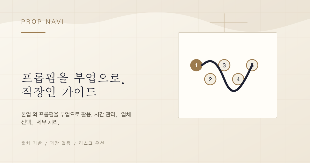 프롭펌을 부업으로. 직장인 가이드