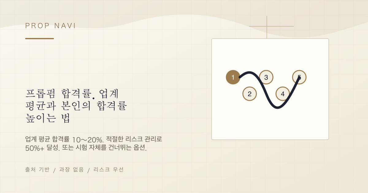 프롭펌 합격률. 업계 평균과 본인의 합격률 높이는 법