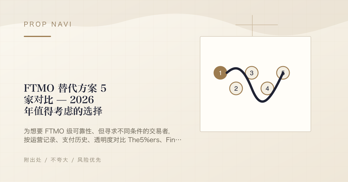 FTMO 替代方案 5 家对比 — 2026 年值得考虑的选择