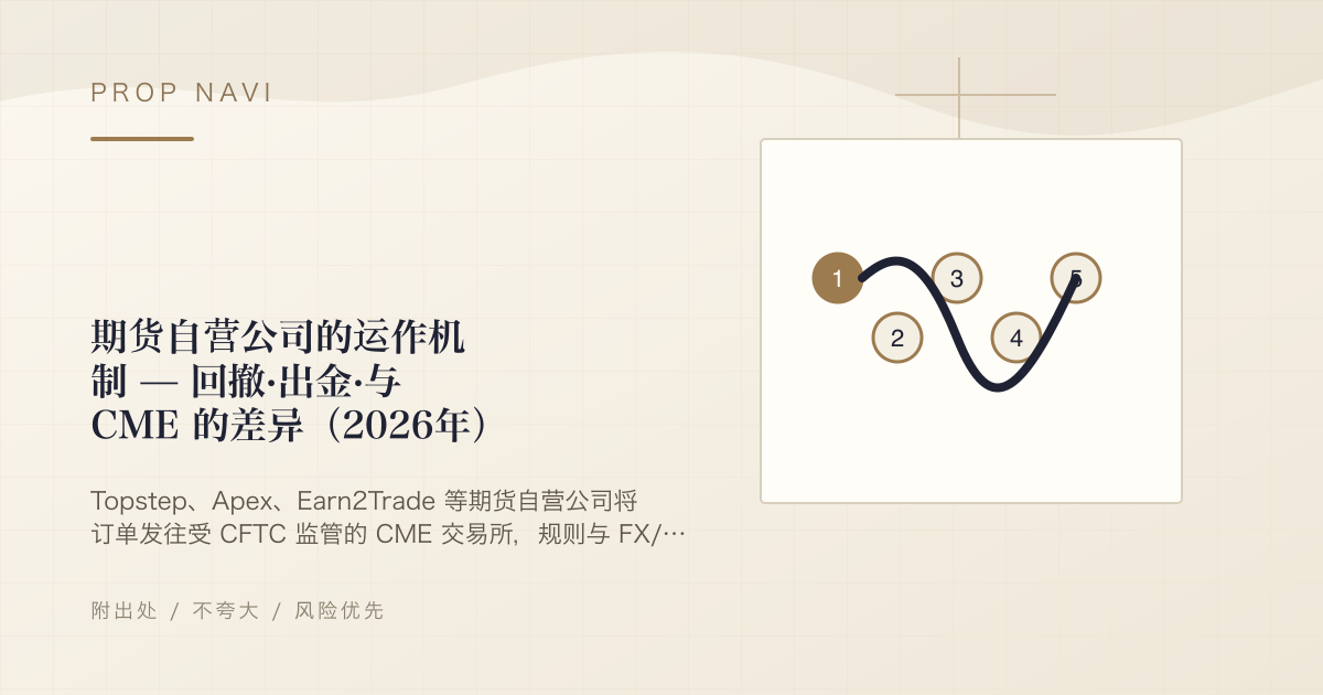 期货自营公司的运作机制 — 回撤·出金·与 CME 的差异（2026年）