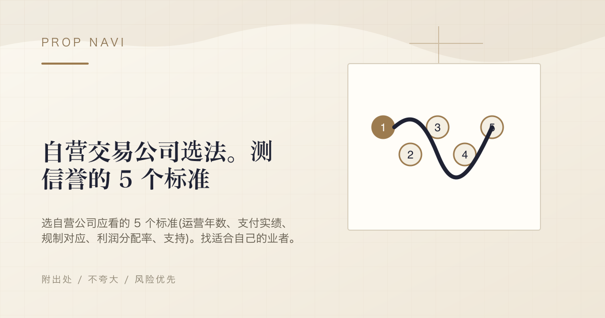 自营交易公司选法。测信誉的 5 个标准