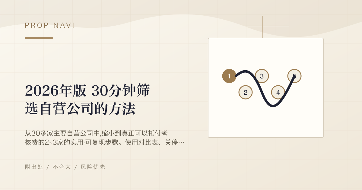 2026年版 30分钟筛选自营公司的方法