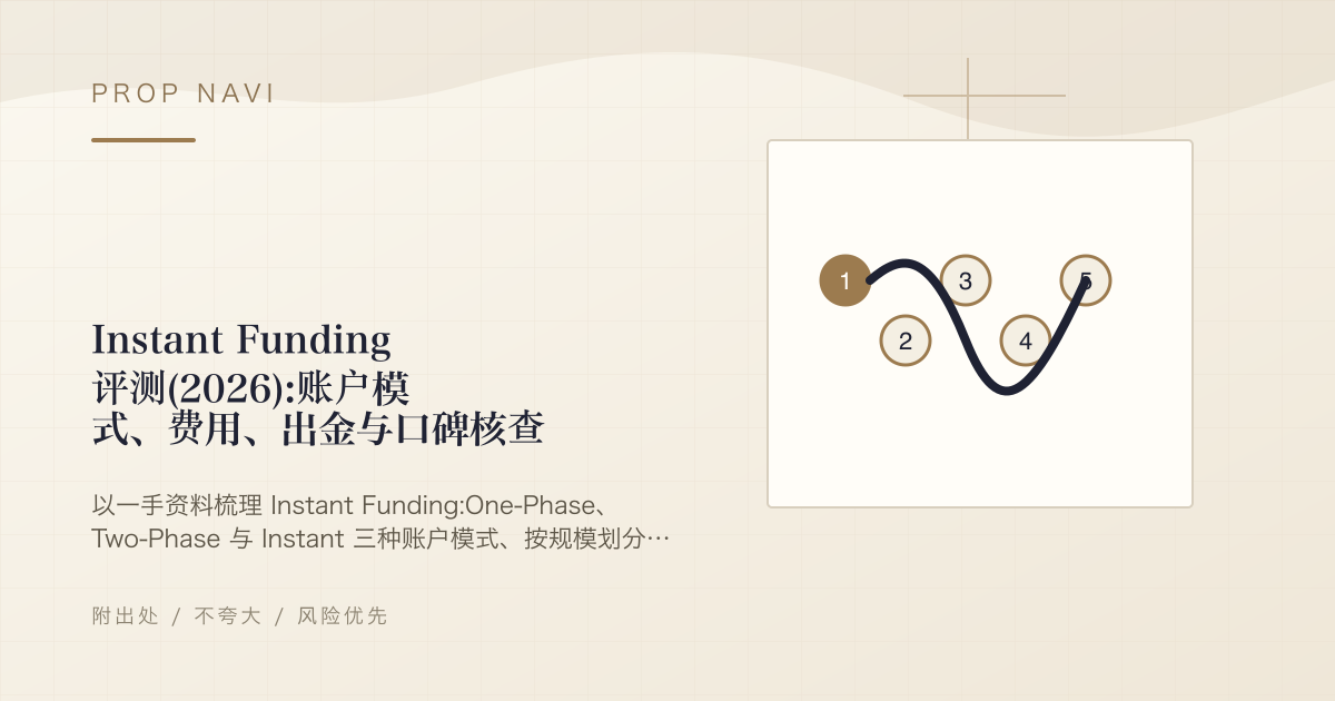 Instant Funding 评测(2026):账户模式、费用、出金与口碑核查