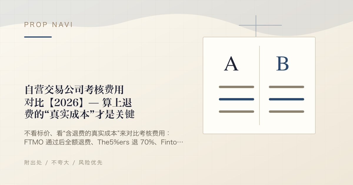 自营交易公司考核费用对比【2026】— 算上退费的“真实成本”才是关键