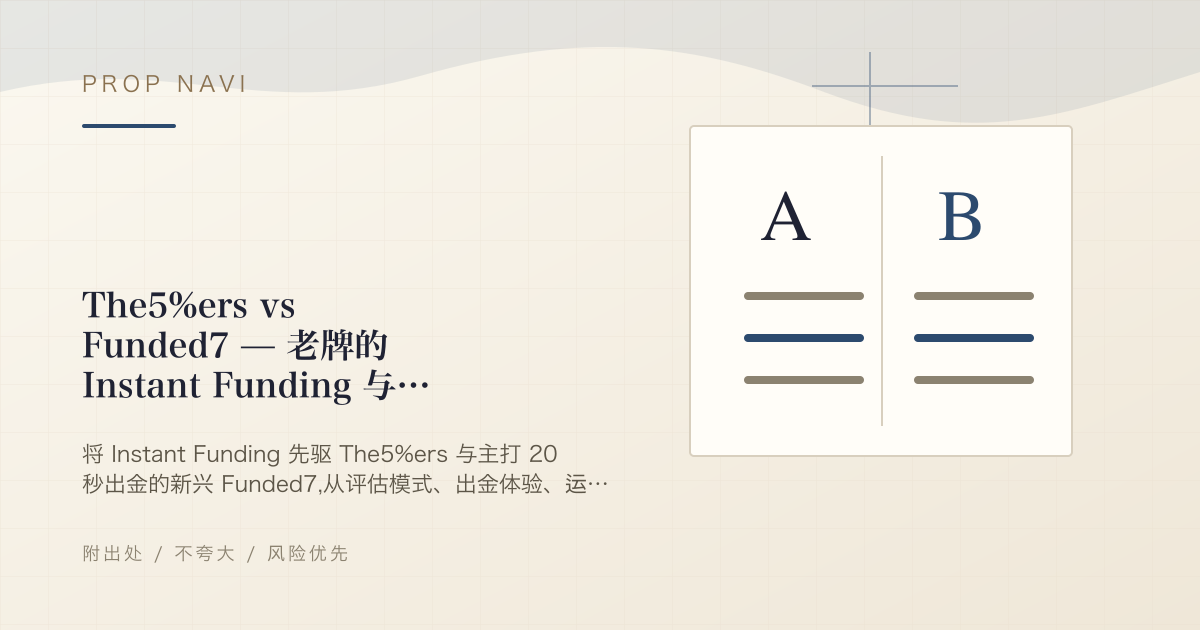 The5%ers vs Funded7 — 老牌的 Instant Funding 与新兴速度王对比