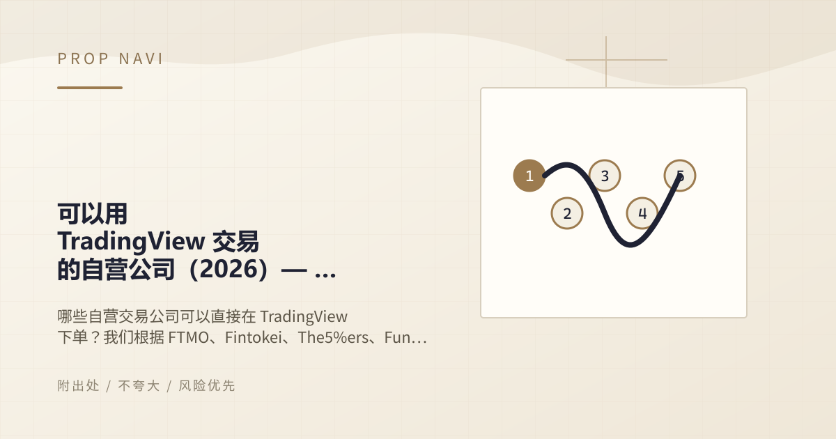 可以用 TradingView 交易的自营公司（2026）— FTMO、Fintokei、The5%ers 支持情况与免费方案是否够用